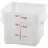 WinCo® Square Storage Container, 10-13/16"L x 8-13/16"W x 7-9/64"H, White - Pkg Qty 12