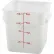 WinCo® Square Storage Container, 10-13/16"L x 8-13/16"W x 9"H, White - Pkg Qty 12