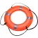 Datrex DX024RD Life Ring w/Tape, USCG/TC, Orange, 24"