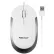 Macally USB Wired Optical Quiet Click Mouse for Mac & PC, White & Aluminum