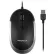 Macally USB Wired Optical Quiet Click Mouse for Mac & PC, Space Gray & Black