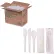 Eco-Products® Plantware Compostable Cutlery Kit, Knife/Fork/Spoon/Napkin, Pearl White, 250/Case
