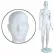 Fem. Mannequin - Abstr. head, Arms by Side, Right Leg Forward - Cameo White