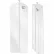 24" X 72", 3 Gauge Vinyl Taffeta W/ Hanging Pocket, Zipper & Side Gusset - White - Pkg Qty 36