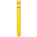 Post Guard® Bollard Cover CL1385D, 4-1/2"Dia. X 52"H, Yellow W/Red Tape