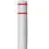 Post Guard® Bollard Cover CL1386I, 7"Dia. X 60"H, White W/White Tape