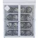 16 Capacity 33 Lbs Cylinders Heavy Duty Steel Gas Cylinder Cage 61"Wx45"Dx76"H White, Manual Close