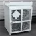 4 Capacity 33 Lbs Cylinders Heavy Duty Steel Gas Cylinder Cage 30"Wx30"Dx38"H White, Manual Close