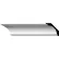 Ekena Classic Smooth Crown Moulding MLD02X02X04CL, 2-3/8"H x 2-3/8"D x 3-3/8"F x 94-1/2"L