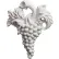 Ekena Small Grape Bunch Center Onlay ONL07X09X01GR, 7-1/8"W x 9-1/4"H x 1-1/8"D