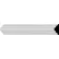 Ekena Classic Panel Moulding PML00X00CL, 7/8"H x 1/2"D x 96"L