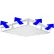 Elima-Draft Commercial 45° Magnetic Diffuser Cover 24" x 24", Fits 1" Drop Ceiling Grid Systems