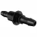 Eldon James 1/4-18 NPSM to 1/4" x 1/4" Barbed Bulkhead Adapter, Black Nylon