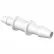 Eldon James 3/32" Barbed Straight Coupler, White Nylon