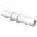 Eldon James 3/8" Barbed Straight Coupler, White Polypropylene
