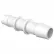 Eldon James 1/2" Barbed Straight Coupler, White Nylon