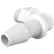 Eldon James 10-32 UNF to 1/8" Barbed Elbow, Natural Kynar