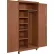 Equipto® Industrial Duty Mobile Combination Cabinet, 36"W x 24"D x 72"H, 20 Gauge, Walnut
