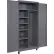 Equipto® Industrial Duty Mobile Combination Cabinet, 36"W x 24"D x 78"H, 20 Gauge, Charcoal