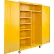 Equipto® Industrial Duty Mobile Combination Cabinet, 48"W x 24"D x 72"H, 20 Gauge, Yellow