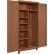 Equipto® Industrial Duty Mobile Janitorial Cabinet, 36"W x 24"D x 66"H, All-Welded, Walnut