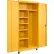 Equipto® Industrial Duty Mobile Janitorial Cabinet, 36"W x 24"D x 66"H, All-Welded, Yellow
