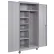Equipto® Industrial Duty Mobile Janitorial Cabinet, 36"W x 24"D x 72"H, All-Welded, Gray