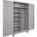 Equipto® Industrial Duty Mobile Janitorial Cabinet, 48"W x 24"D x 78"H, All-Welded, Gray