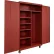 Equipto® Industrial Duty Mobile Janitorial Cabinet, 48"W x 24"D x 78"H, All-Welded, Red