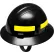 ERB® Americana® Wildlands Full Brim Helmet, 4-Point Mega Ratchet® Suspension, Black - Pkg Qty 12