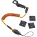 Ergodyne® 3151Coil Lanyard plus Mini Adhesive Mounts, 2 lb. Capacity, Orange & Black