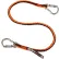 Ergodyne® Squids® 3111F(x) Lanyard w/ Dual SS Carabiner, 15 lb. Capacity, Orange/Gray - Pkg Qty 6