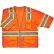 Ergodyne® GloWear® 8346Z Hi-Vis Two Tone Surveyor Vest, Zipper, Class 3, L/XL, Orange