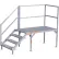 EZ-ACCESS® Fortress OSHA Stair System 27.5"-42.5"H Adj., 40-1/2"W x 60"L Fully Assembled