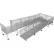 EZ-ACCESS PATHWAY HD Code Compliant Wheelchair Ramp Kit, 36' X 48"W Turnback, Guards, 3/PK