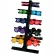 CanDo® Vinyl-Coated Cast Iron Dumbbell Set with Floor Rack, 20 Piece Set