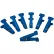 Graded Pinch Finger Exerciser - 7 Replacement Pinch Pins, Blue, Heavy