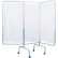 FEI Standard 3-Panel Privacy Screen with Casters, 6 mil Vinyl Panels, 48"W x 68"H, White