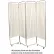 FEI Standard 4-Panel Privacy Screen with Casters, 6 mil Vinyl Panels, 62"W x 68"H, White