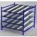 UNEX FC99SR72724-S Flow Cell Heavy Duty Gravity Rack Starter 72"W x 72"D x 72"H with 4 Levels