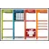 Visual Workplace Magnetic Dry Erase Overlay Production KPI Board, 72"W x 48"H