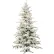 Fraser Hill Farm Artificial Christmas Tree, 7.5 Ft. Mountain Pine Flocked, Clear LED Lights
