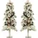 Fraser Hill Farm Artificial Christmas Tree - 3 Ft. Snowy Alpine Tree - Clear Lights - Set of 2