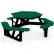 Global Industrial™ 6' Hexagon Picnic Table, Recycled Plastic, Green