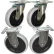 Rubbermaid® 5" Swivel and Rigid Plate Caster Kit with Hardware