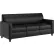 Flash Furniture® Agent LeatherSoft Reception Sofa, Black
