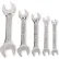 Williams® 5 Piece Double Head Open End Wrench, Chrome