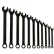 Williams® 11 Piece 3/8" to 1" 12-Point SuperCombo® Combination Wrench Set, Black