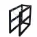 Stainless Steel Cylinder Tube Rack, 1 Wide x 3 Deep, 16"W x 38"D x 30"H,3 Cylinder Cap.
