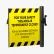 ZonePro® Plus Elastomer Mounted Barrier, Industrial Hook, PrePrinted Yellow